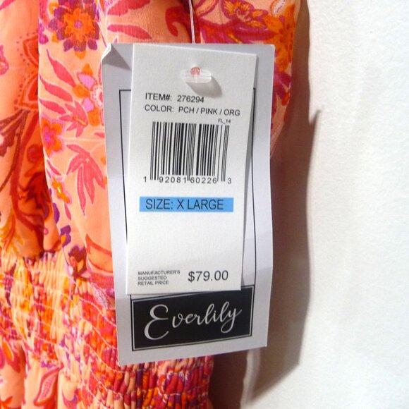 EVERLILY Tiered Ruffle Dress Size XL - Picture 5 of 12